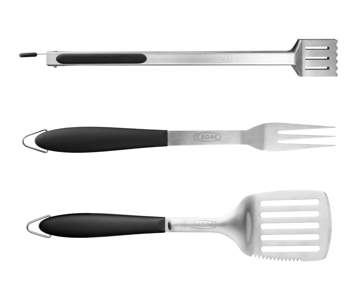 Edelstahl Grillbesteck, 3-teilig