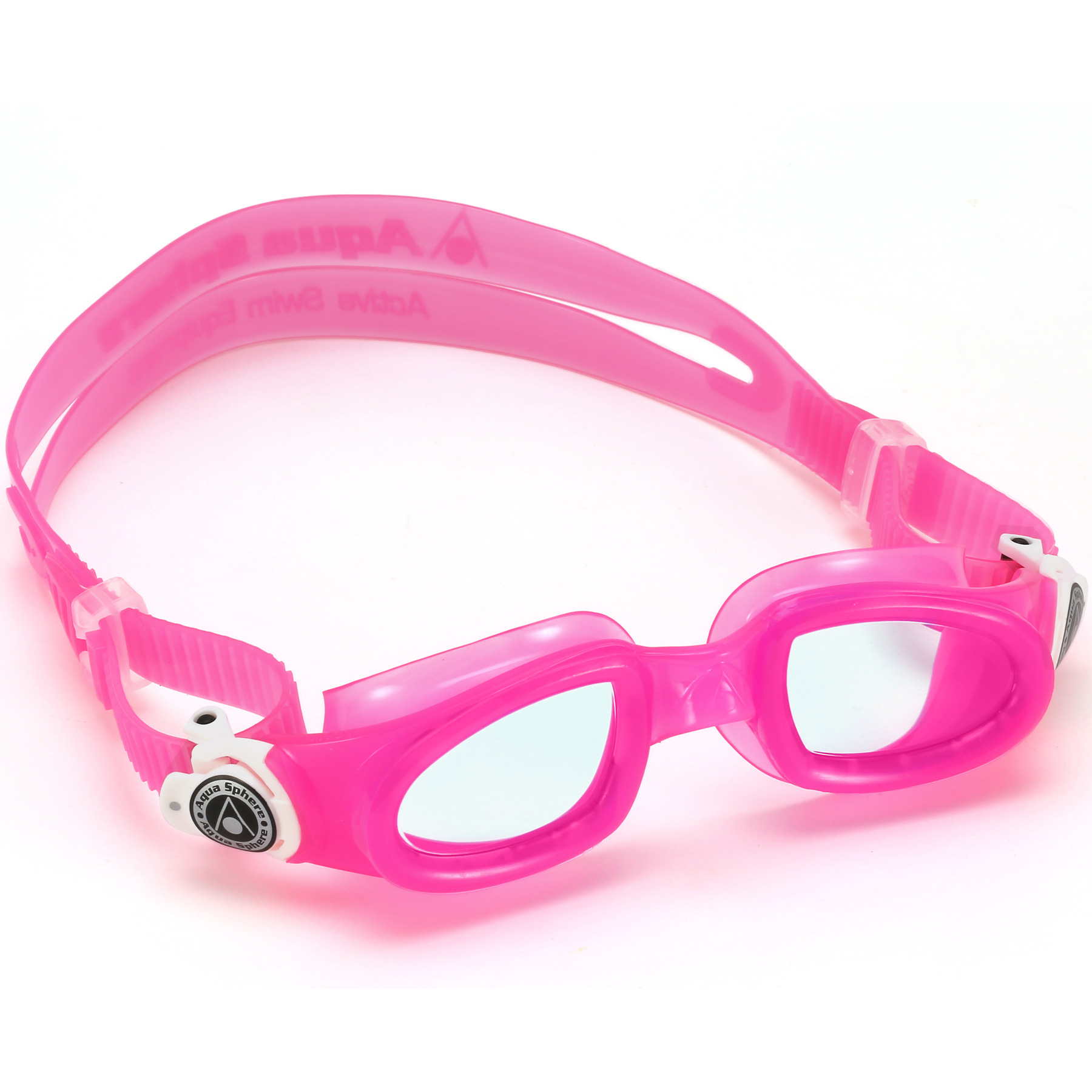MOBY KID transparentes Glas pink/weiss