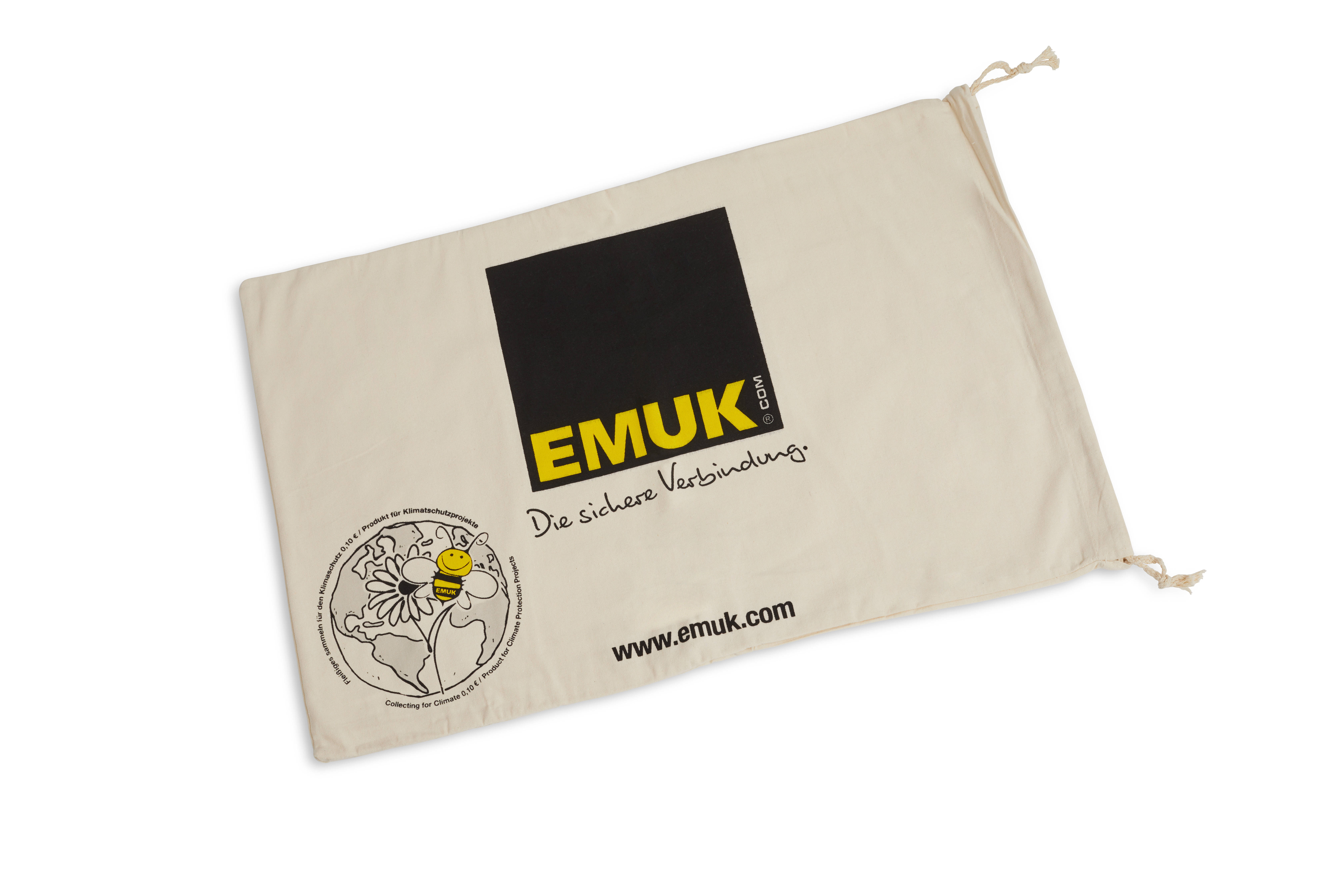 Aufbewahrungsbeutel für Airlift/Spezial mit EMUK Logo und Biene
